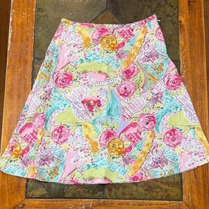 Chadwicks Multicolor Floral A-Line Skirt